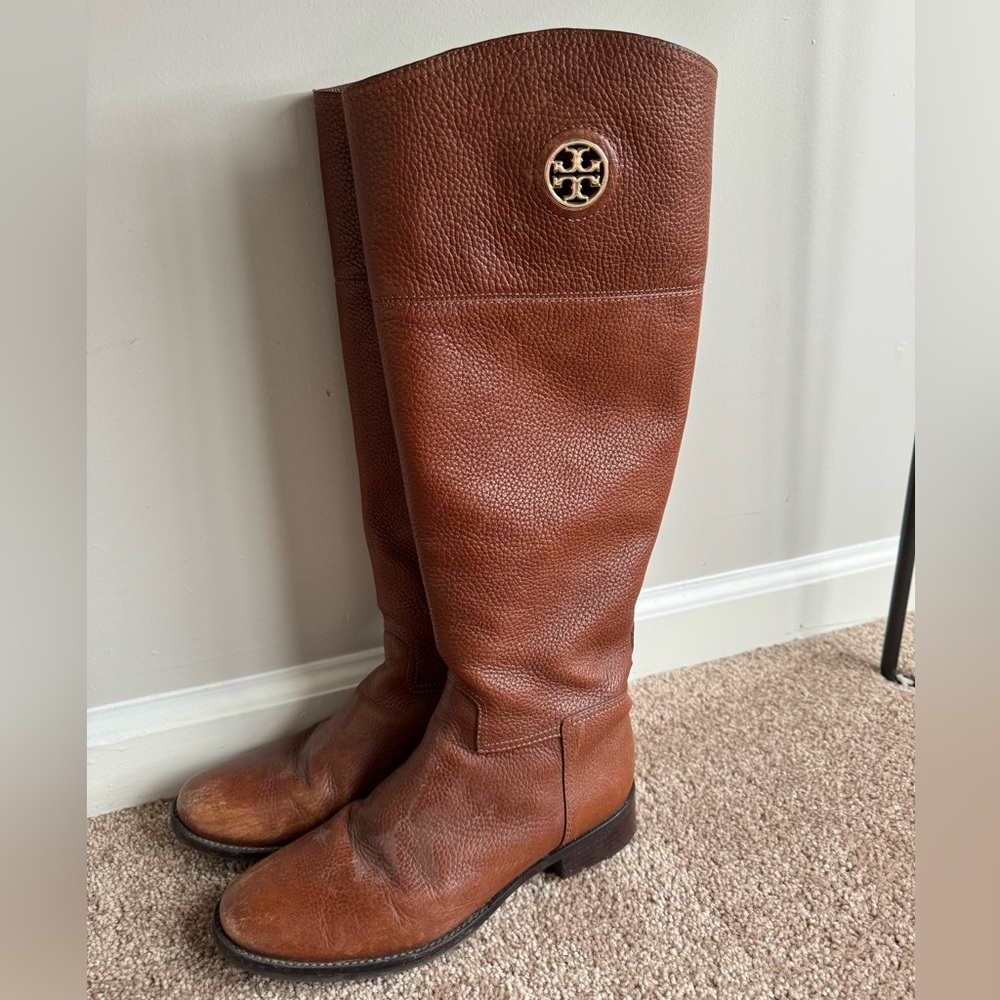 Tory Burch Leather Riding Boots